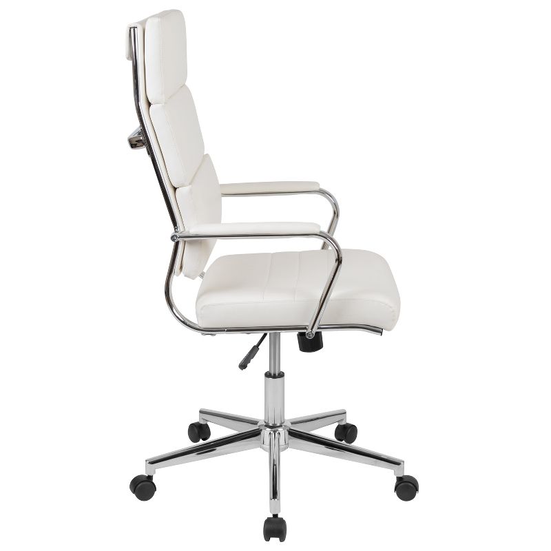 Merrick Lane High Panel-Back Ergonomic Office Chair with Padded Metal Arms Executive Swivel Computer Desk Chair, 6 of 19