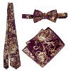 Gioberti Men's Formal 4pc Metallic Paisley Vest Necktie Bowtie and Pocket Square - 4 of 4