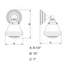 Vaxcel Huntley 1 - Light Vanity in  Satin Nickel - 4 of 4