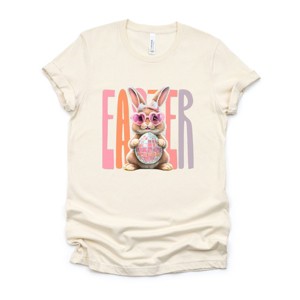 Easter Bunny Disco Ball - Women's Short Sleeve Graphic T-Shirt - 1 of 4