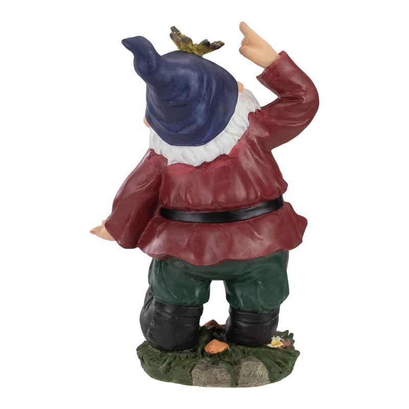 Northlight 11.25" Red and Green Gnome with Butterfly Outdoor Garden Statue, 4 of 6