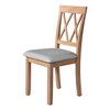 Sapphtopaz Wood Dining Chairs Set of 2 Upholstered Kitchen Chair with Sewing Pattern Back and Seat Cushion, Chairs for Kitchen, Dining Room - 2 of 4