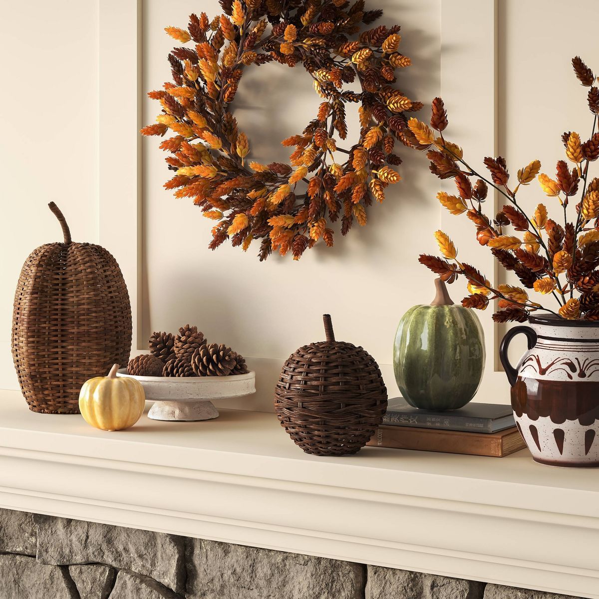 Dark Woven Fall Pumpkin - Threshold™ - thumbnail 2