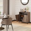 Sideboard Cabinet, Morden Wood Sideboard Buffet, Storage Cabinet with Oblique Door and Adjustable Shelves - 4 of 4