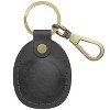 Vena Genuine Leather Case for Apple AirTag Holder Keychain Cover, Black - 4 of 4