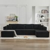 136.7" Corduroy Upholstery U-Shaped Cloud Modular Sectional Sofa with Double Chaise Lounges, All-Foam Compression Design - 2 of 4