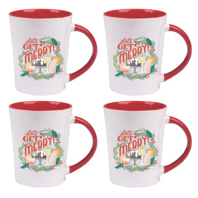 Courtside Market Lets Get Merry V Convetry Mug 4 Piece Set