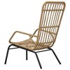 vidaXL Outdoor Patio Chair - Light Brown Poly Rattan with Powder-Coated Steel Frame - Durable & Easy-to-Clean - 4 of 4