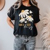 Have a Good Daisy T-Shirt, Black Floral Tee with Positive Retro Vibes| OrnamentallyYou - 4 of 4