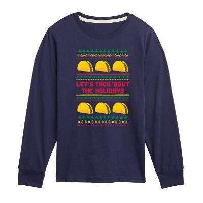Boys' - Instant Message - Lets Taco Bout The Holidays Long Sleeve Graphic T-Shirt