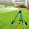 VEVOR Impact Sprinkler on Tripod Base, Heavy Duty Tripod Sprinklers with Brass Head & 3/4" Connector, 360 Degree Large Area Coverage, Green - 2 of 4