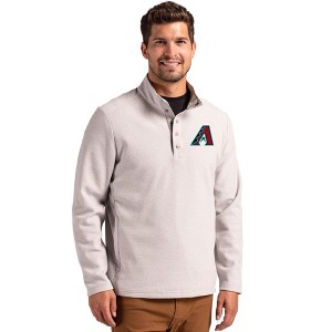 Arizona Diamondbacks Cutter & Buck Hunts Point Eco Textured Fleece Recycled Mens Snap Pullover - 1 of 1