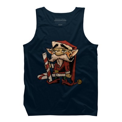 Men's Design By Humans The Candy Cane Elf By HawksAerie Tank Top