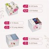 ZACHVO 8-Drawer Exclusive Pink Flower Floral Fabric Dresser – 2-Column, 4-Tier Large Capacity with Wooden Top - 3 of 4