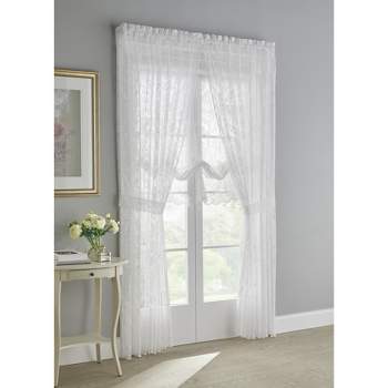 BrylaneHome Vintage Lace Rod-Pocket Panel Window Curtain