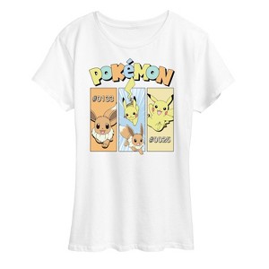 Women's - Pokémon - Pikachu and Eevee Pastel Short Sleeve Graphic T-Shirt - 1 of 4