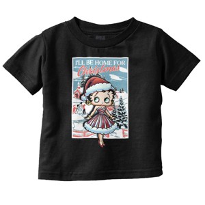 Betty Boop Be Home For Christmas Toddler Baby Girl T Shirt Brisco Brands - 1 of 4