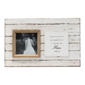 Antique White Sentiment Wood Decorative Picture Frame - Foreside Home & Garden - 1 of 4