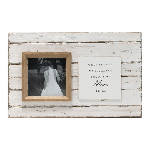 3-Pack, Distressed Wood, 4x4 Photo Frame