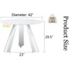 Okak 42" Round Dining Table 42" with Marble Top Stainless Steel Legs Kitchen Table for Living Room, Dining Room - 3 of 4
