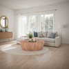 Royal Hampton Drum Shape Wooden 35.5 Inch Coffee Table with Plank Design Base - 3 of 4