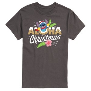 Men's - Lilo and Stitch - Aloha Christmas Short Sleeve Graphic T-Shirt - 1 of 4