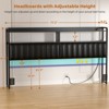 Aheaplus Upholstered Headboard with LED Light, Height Adjustable Headboards with Storage and Outlets - 4 of 4