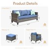 XIZZI Outdoor Sectional Sofa Set, Modular Outdoor Wicker Sofa Set with Optional Solar Table, Ottomans or Fire Pit in 6 Colors, All-Weather Design - 2 of 4