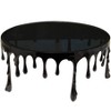 Contemporary Melting Drip Metal and Tempered Glass Melting Drip Coffee Table Black - Olivia & May - 4 of 4