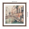 Kate and Laurel Framed Art Wandering The Streets of Venice by Laura Evans, 26x26, Florence Medium Brown - 2 of 4