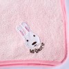 Slickblue Sugar Rabbit Travel Pillow Blanket - 25.2" x 37", Soft & Cozy, Zippered Storage, Travel-Friendly, Blue/Pink - 4 of 4