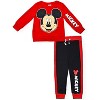 Disney Mickey Mouse Boys Sweatshirt and Pants Set for Toddler and Little Kids - 2 of 4