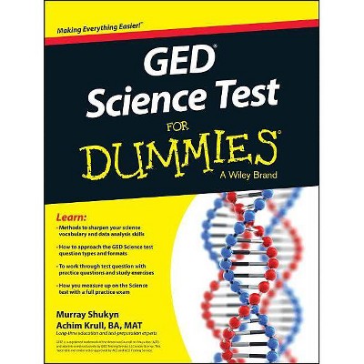  GED Science for Dummies - (For Dummies) by  Murray Shukyn & Achim K Krull (Paperback) 