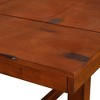 77" Wood Extendable Dining Table Distressed Dark Oak - Saracina Home: MDF, Seats 6, Removable Leaves - 4 of 4