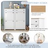 ORRD Slim Shoe Cabinet Set with 4 Flip Drawers, White Wood Grain Storage Organizer & Adjustable Panel for Hallway - 4 of 4