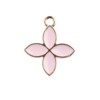 John Bead Sweet & Petite Small Simple Cute Charms Craft Embellishments Petals 15x18mm Pink 10 Pieces - 2 of 4