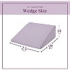 Circles Home Wedge Pillow Cover 100% Cotton, Zippered Wedge Pillow Case Protector 1 Piece - 2 of 4