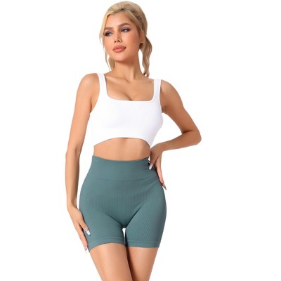 Allegra K Women's Bottom Lifting Ribbed High Waist Bottom Lifting Sports Control Panties