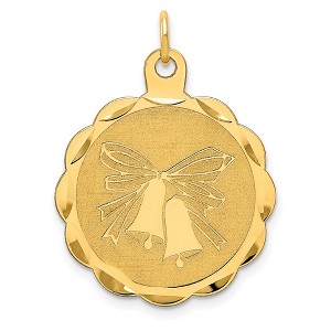 Black Bow Jewelry 14k Yellow Gold Wedding Bells Charm or Pendant, 22mm - 1 of 4