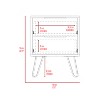 Gulches Nuvo Nightstand,Two Drawers, Hairpin Legs for Bedroom Living Room Bedside Furniture - 4 of 4