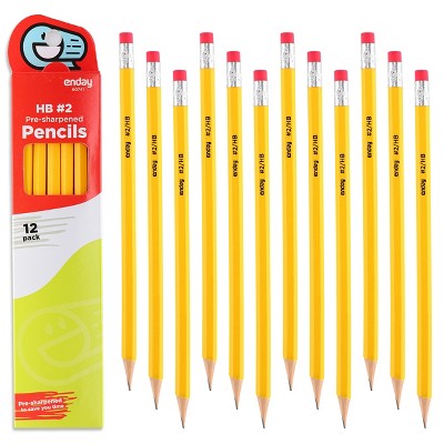 Enday #2 Yellow Pre-Sharpened Pencil, 12 Pack