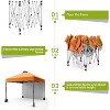 10x10 Pop Up Canopy with Sidewalls, Portable Outdoor Canopy with One Push Setup, Easy Set-Up Waterproof Pop Up Tent for Outdoor Party - 2 of 4