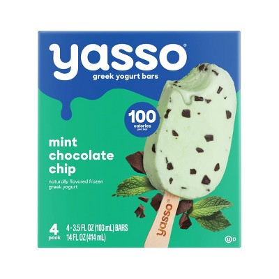 Yasso Frozen Greek Yogurt - Mint Chocolate Chip Bars - 4ct