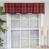 RLF Home 100% PolyesterDuncaster Shapped Valanc Fully lined Rod Pocket Valance 50" x 13"  Burgundy - 2 of 4