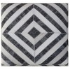 Moti Nyla Pouf Upholstered in Gray/Ivory Fabric - 3 of 4