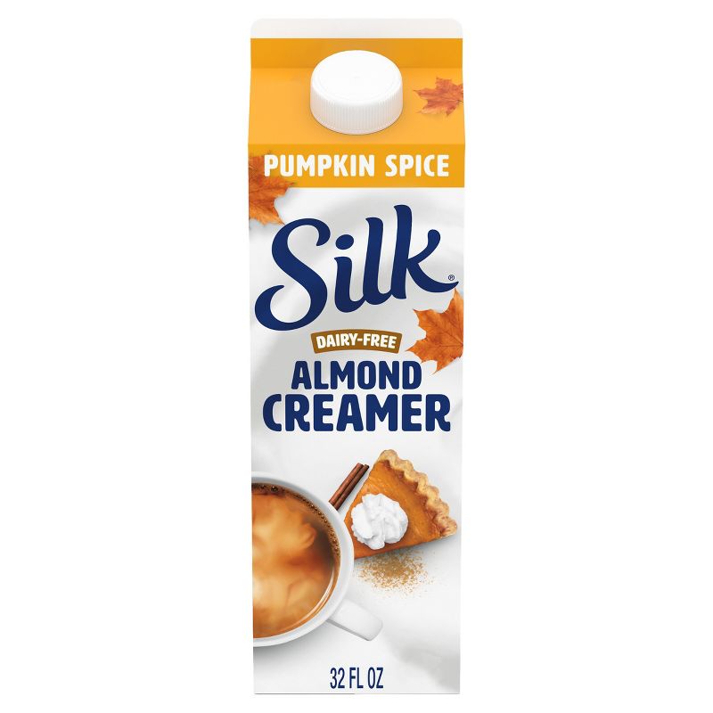 Silk Pumpkin Spice Dairy-Free Almond Milk Coffee Creamer - 1qt, 1 of 10