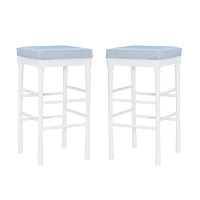 Set of 2 Devin Barstool White - Linon