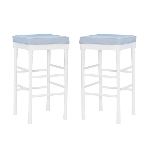 Set of 2 Devin Barstool White Linon