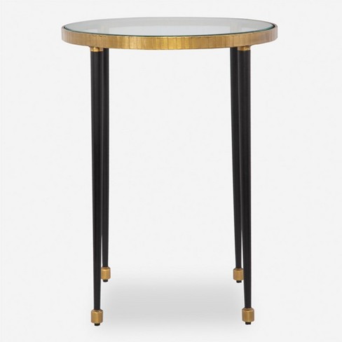 Uttermost Stiletto Antique Gold Side Table : Target