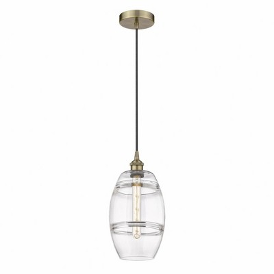 Vaz - 1 Light Cord Hung Mini Pendant In Industrial Style-9.88 Inches Tall and 8 Inches Wide